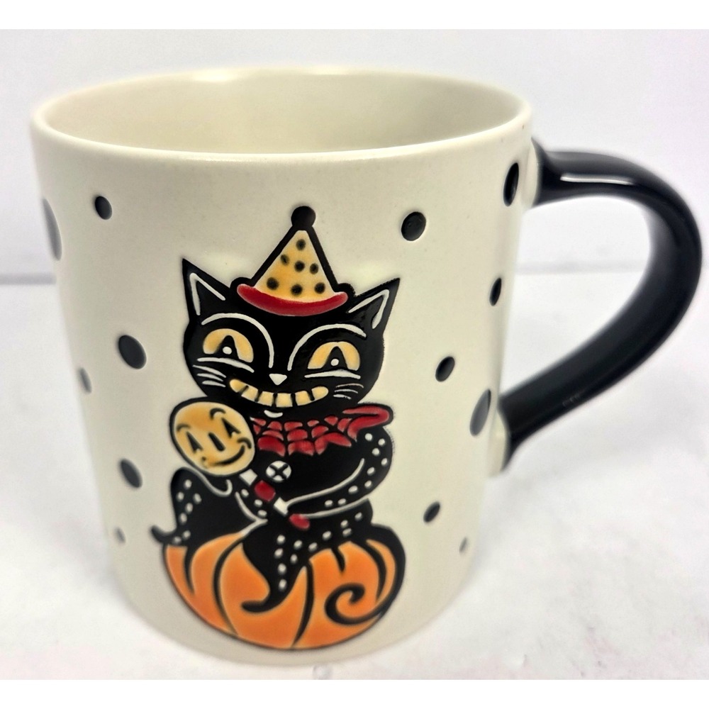 Spectrum Designz Black Cat Halloween Mug Pumpkin Jack O Lantern Coffee Cup 2025
